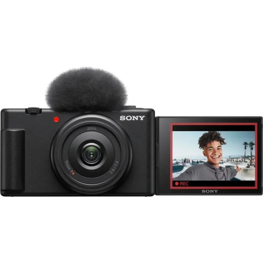 Sony ZV-1F Vlog Camera Black 4K Point and Shoot Content Creator Bundle Box XL